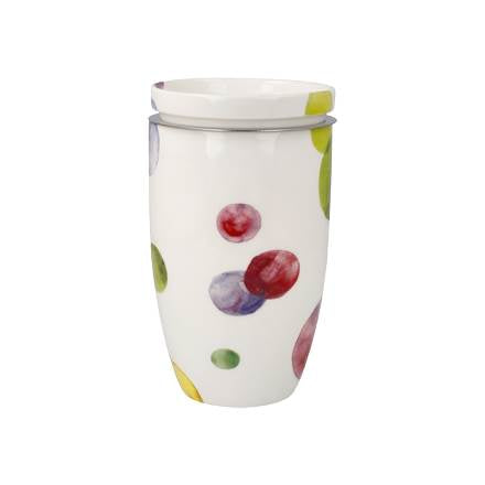 Goebel Colori Mix Teetasse mit Deckel und Sieb