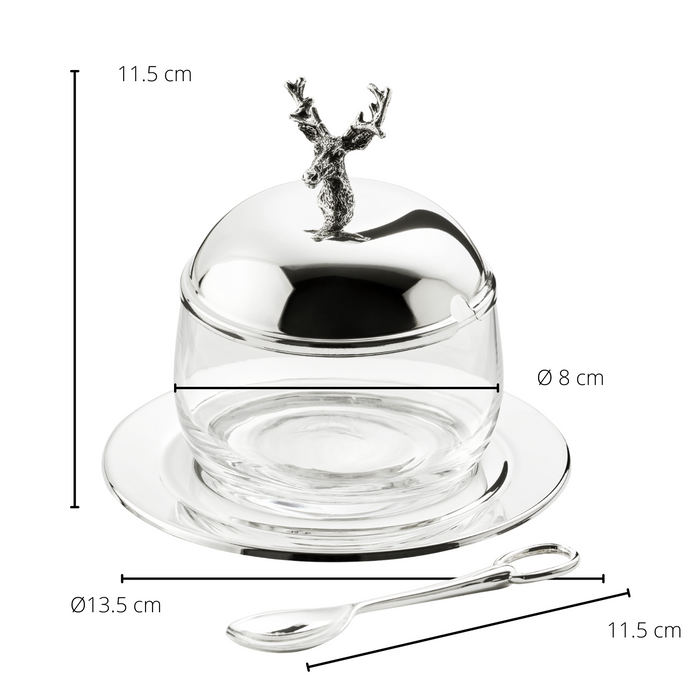 EDZARD Marmeladenglas Hirsch H 11 cm