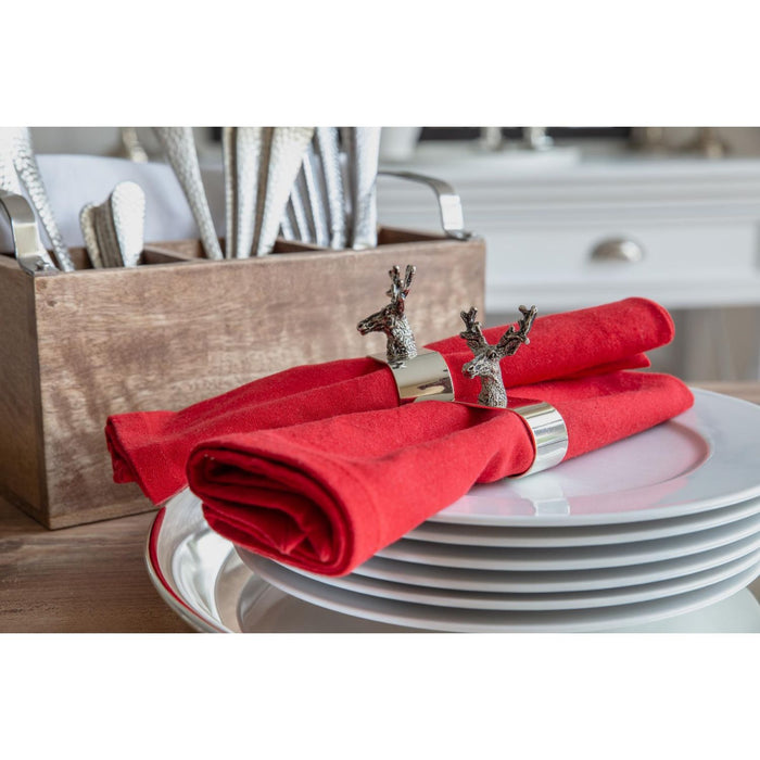 EDZARD Serviettenring Hirsch 2er Satz L 5 cm