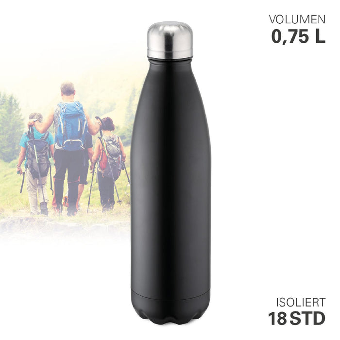 Weis Thermoflasche vakuum schwarz 750 ml