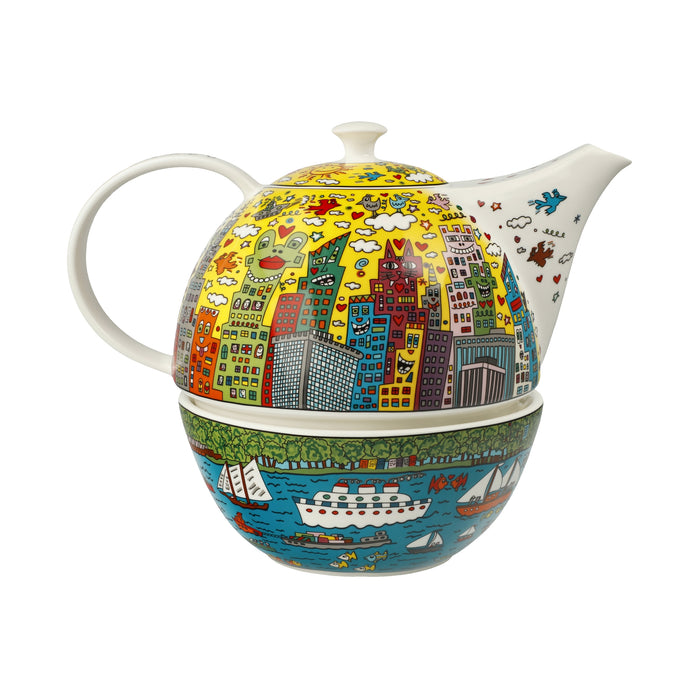 Goebel James Rizzi - My New York City Sunset Teekanne mit Stövchen
