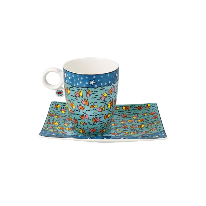 Goebel Rizzi Family of Fish Künstlertasse mit Untertasse