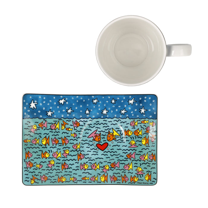 Goebel Rizzi Family of Fish Künstlertasse mit Untertasse