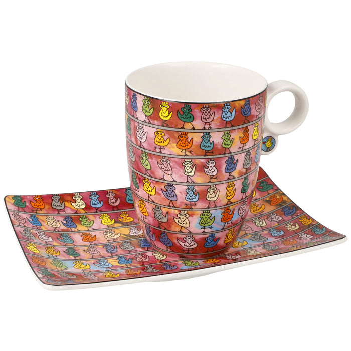Goebel Rizzi We are the Birds Künstlertasse mit Untertasse