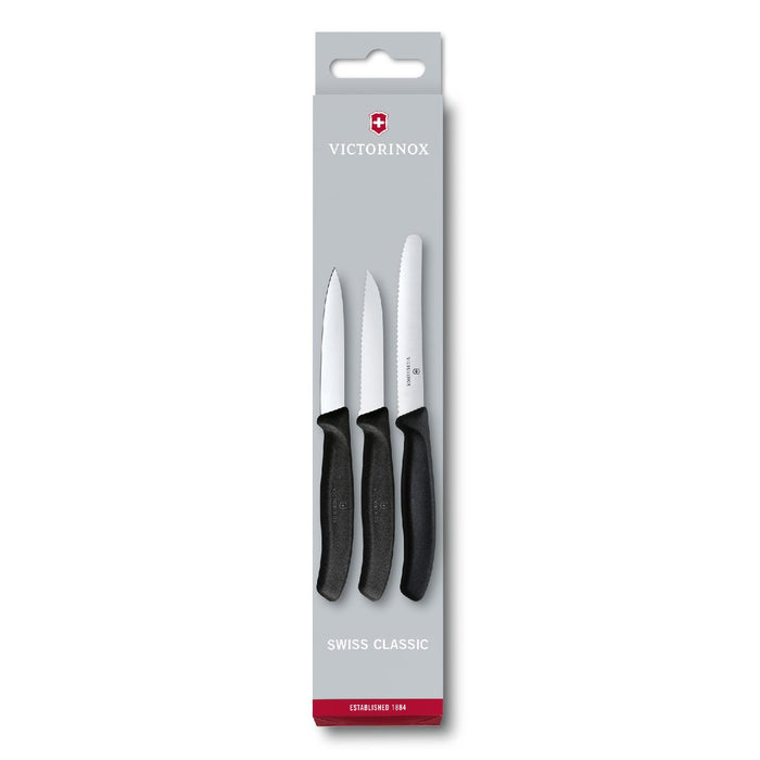 Victorinox Gemüsemesser-Set SwissClassic, 3-tlg., schwarz