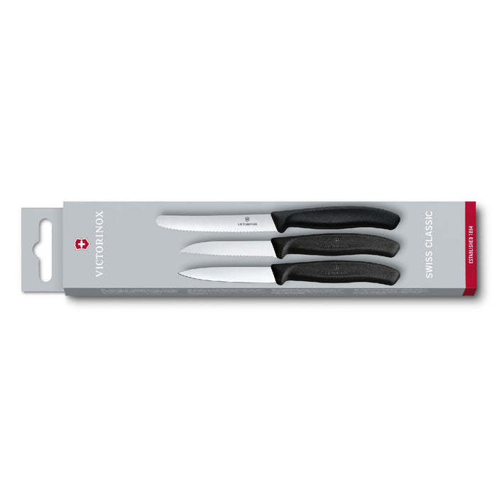 Victorinox Gemüsemesser-Set SwissClassic, 3-tlg., schwarz