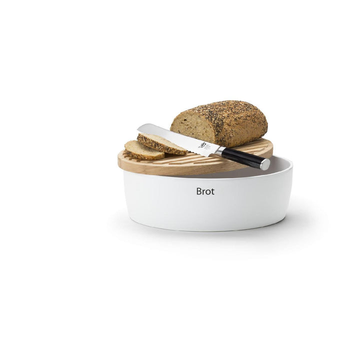 Continenta Brottopf Keramik oval, weiß