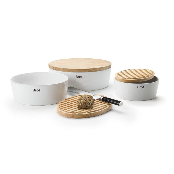 Continenta Brottopf Keramik oval, weiß