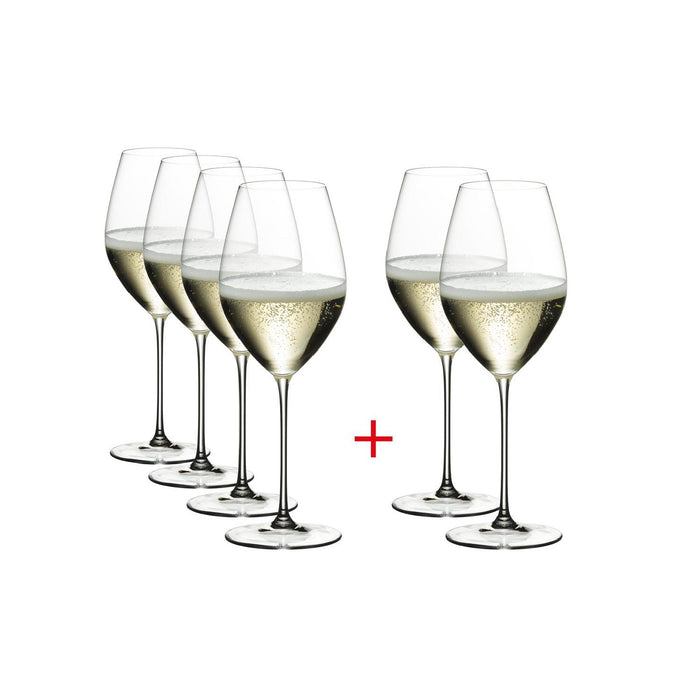 RIEDEL VERITAS PAY 4 GET 6 CHAMPAGNE WINE GLASS