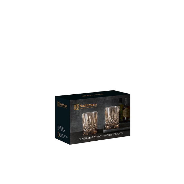 Nachtmann Noblesse Whiskyglas, Whiskybecher tobacco, 2er-Set
