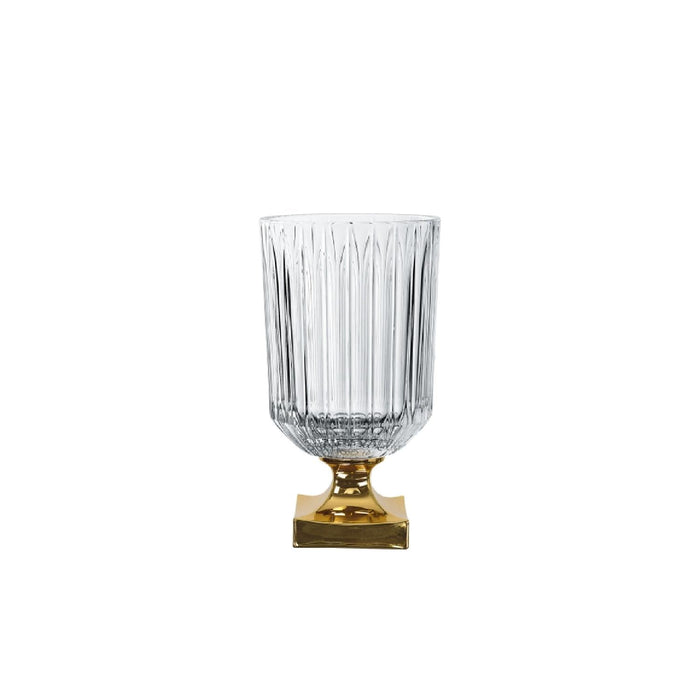 NACHTMANN Minerva Vase mit Fuß - Gold 32cm
