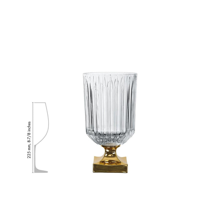 NACHTMANN Minerva Vase mit Fuß - Gold 32cm