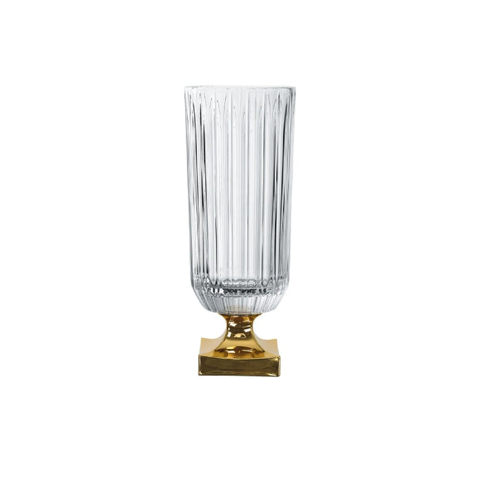 NACHTMANN Minerva Vase mi Fuß - Gold 40cm