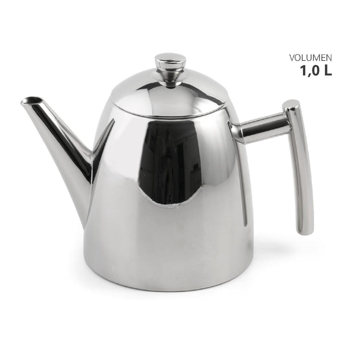Weis Teekanne aus Edelstahl mit Teefilter 1 L
