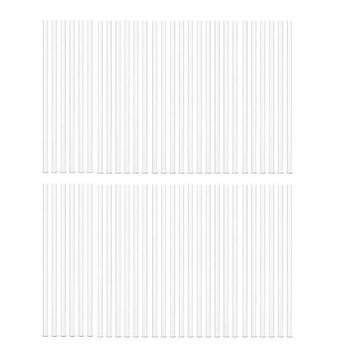 Weis Trinkhalme Glas gerade transparent 24 cm - Set 50