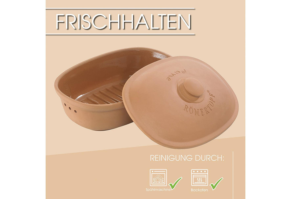 Brot-Frische-Topf oval terracota Römertopf "MEDI"
