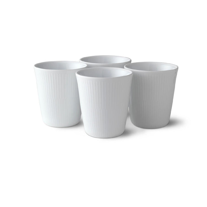 Royal Copenhagen White Fluted Thermobecher 29cl 4 Stück