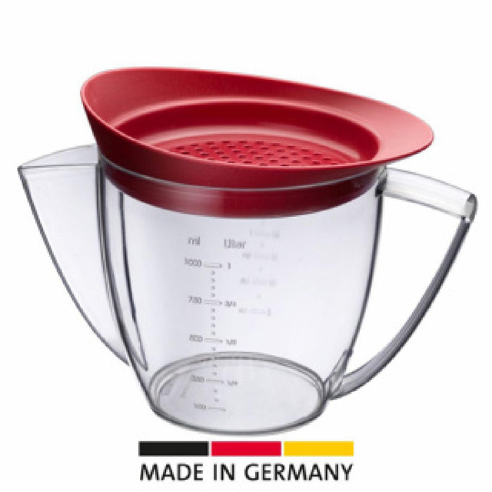 Fett-Trenn-Kanne mit Sieb, 1 l