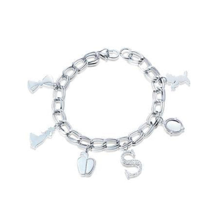 Schneewittchen - Charm Armband Weißgold