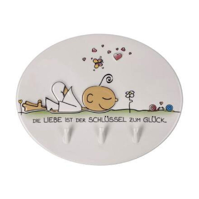 Goebel Wohnaccessoires Der kleine Yogi - Der Schlüssel zum Glück - Schlüsselbrett