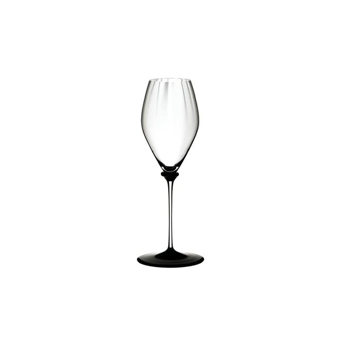 RIEDEL Fatto A Mano Performance Champagnerglas - Schwarze Bodenplatte