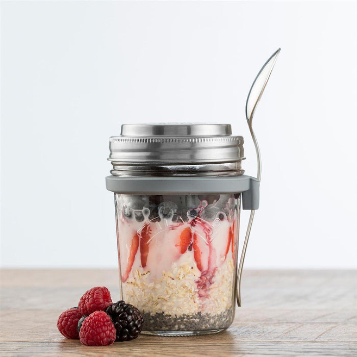 KILNER Frühstücksglas mit Löffel, 350 ml