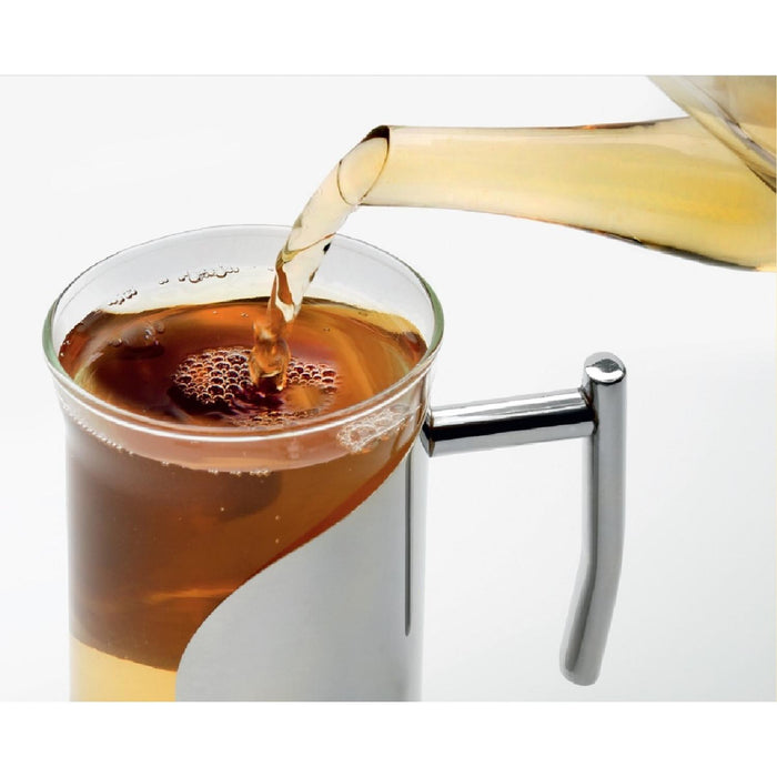 Weis Teekanne aus Borosilikatglas mit Teefilter 250 ml