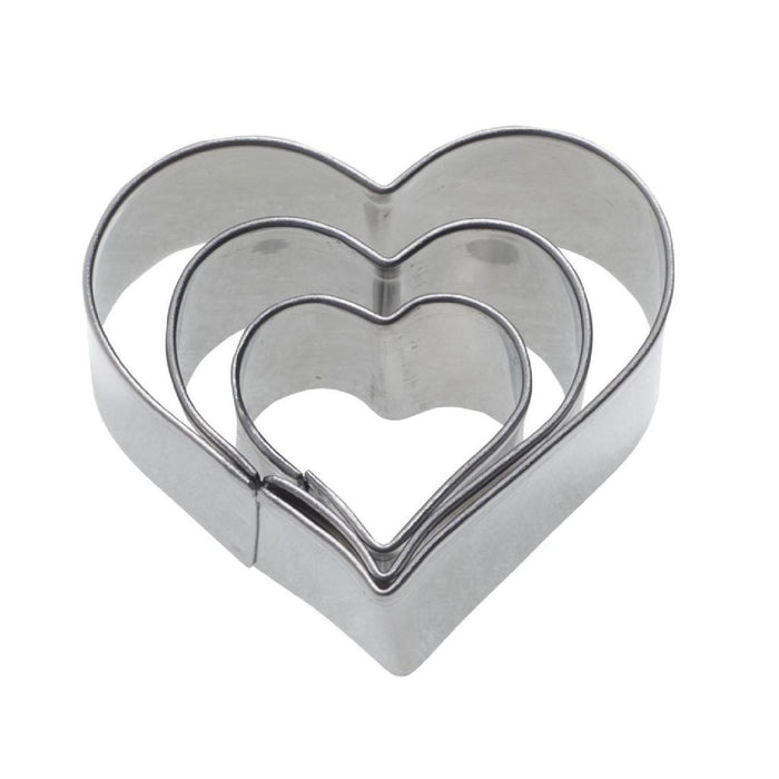 3 Terrassen-Ausstechformen »Herz«, 2 cm, 3 cm, 4 cm