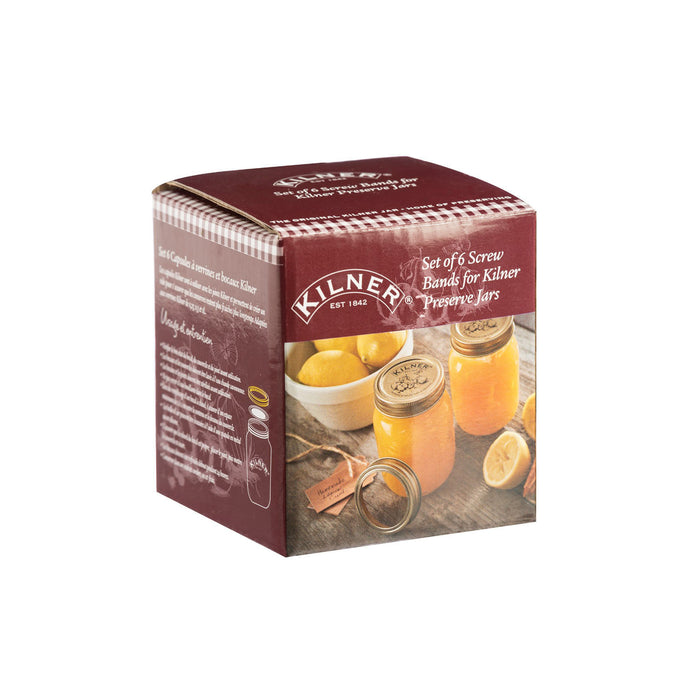 KILNER 6er Set Einkoch Drehverschlüsse