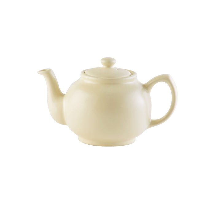 Price & Kensington Teekanne, matt creme, 2 Tassen