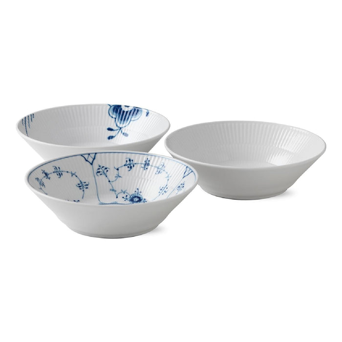 Royal Copenhagen Tiefe Teller Set - 17 cm - 3 Stück