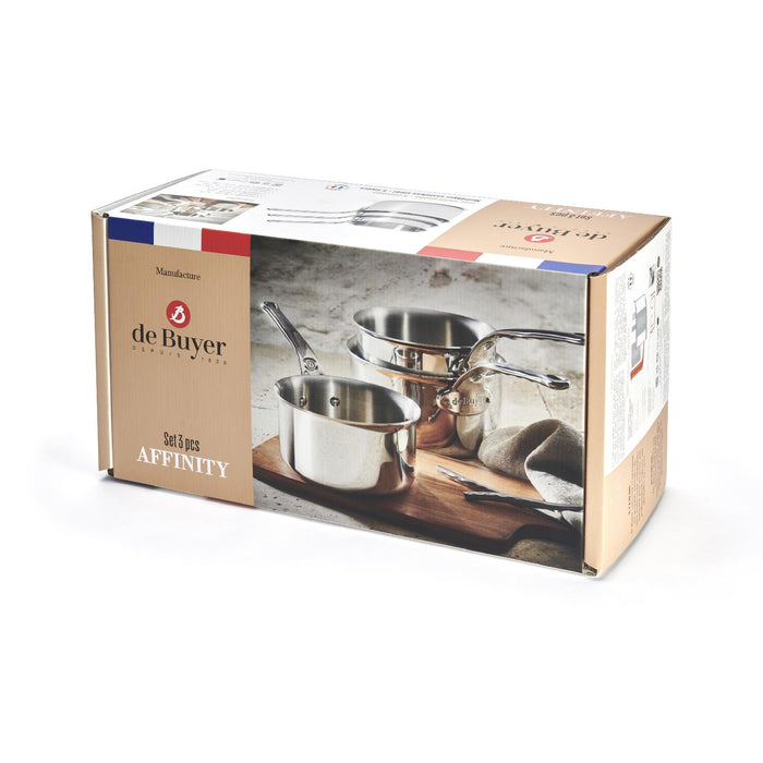 De Buyer SET AUS 3 STIELKASSEROLLEN AFFINITY Ø 16-18-20 CM