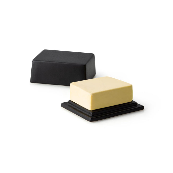 Continenta Butterdose für 250g Butter, Keramik, schwarz