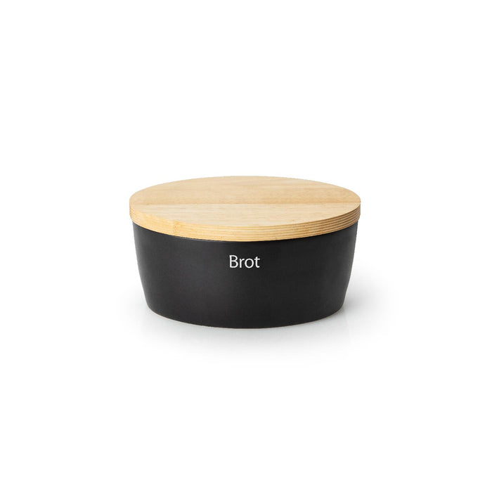 Continenta Brottopf Keramik oval, schwarz 27x20xH13,5cm