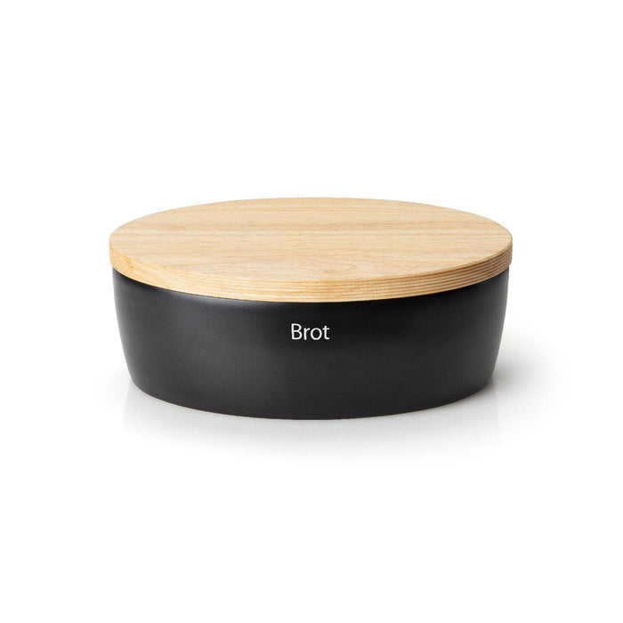 Continenta Brottopf Keramik oval, schwarz 36x23x13,5cm