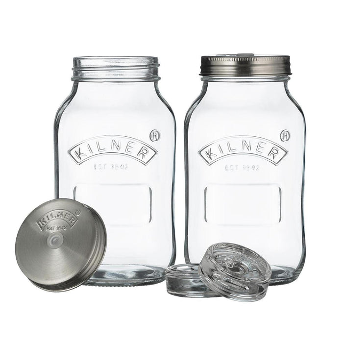 KILNER Fermentier-Set, 2 Gläser á 1 Liter