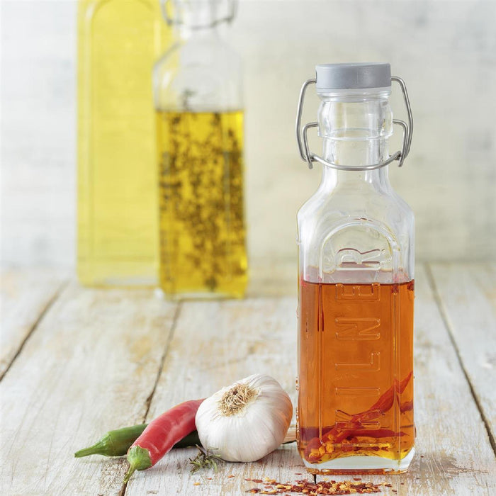 KILNER Glasflasche mit Bügelverschluß, eckig, 600 ml