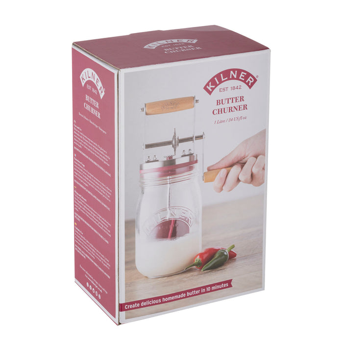 KILNER Butterfass mit Drehkurbel, 1 Liter