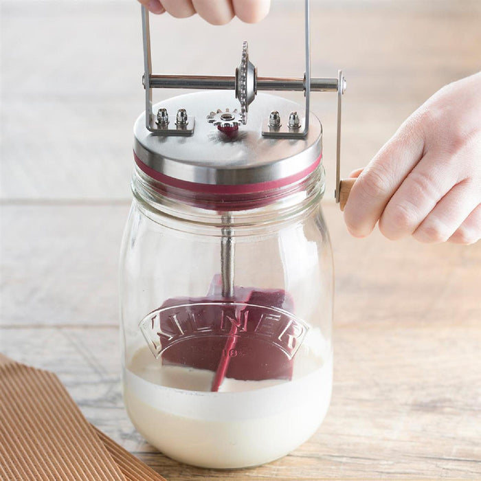 KILNER Butterfass mit Drehkurbel, 1 Liter