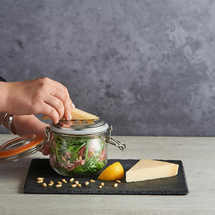 KILNER Reibenset, Reibe und Bügelverschlussglas, 500 ml