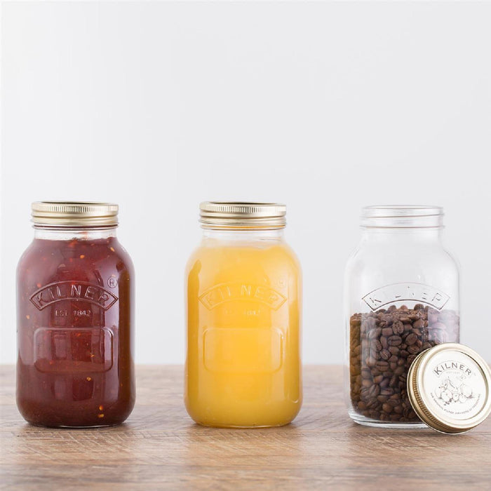 KILNER Einmachglas mit Schraubverschluss, 1 Liter