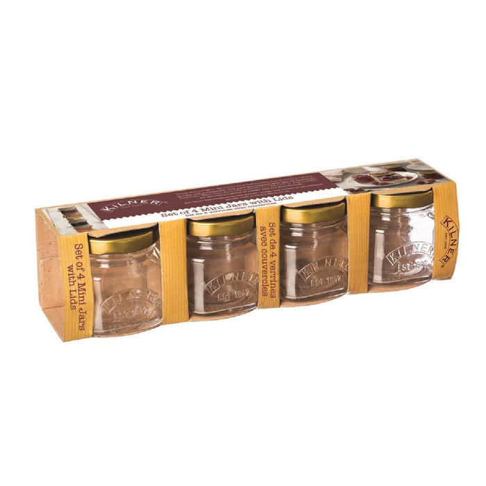 KILNER 4 Mini Marmeladengläser im Set á 55 ml