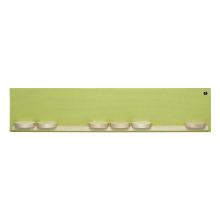 Wendt & Kühn Wandpräsentation mit sieben Schiebetellern, klein, grün 50 x 11 x 5,5 cm