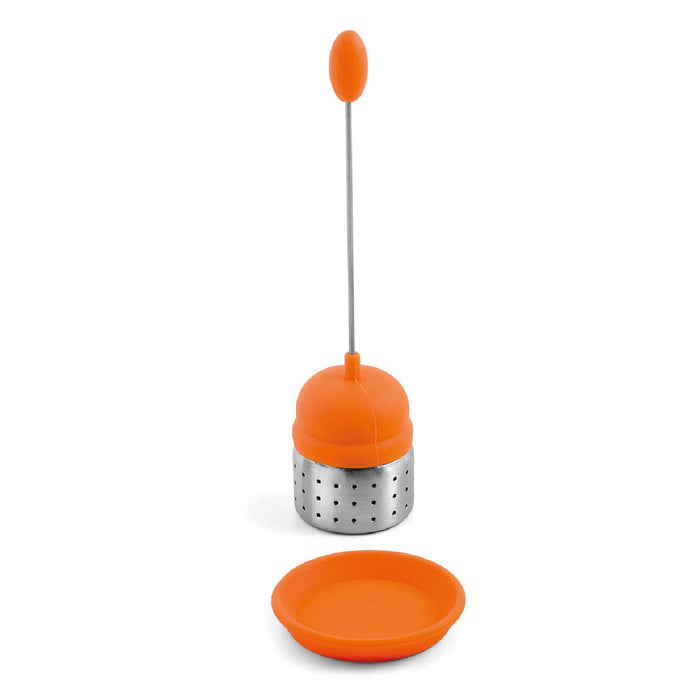 Weis Teebrüher Edelstahl / Silikon orange