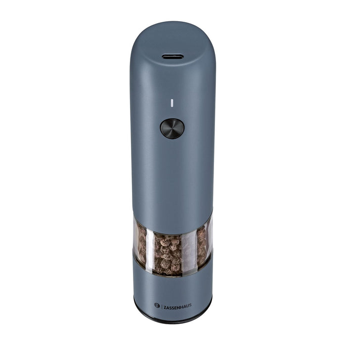 ZASSENHAUS Pfeffermühle KÖLN USB elektrisch 14 cm blau