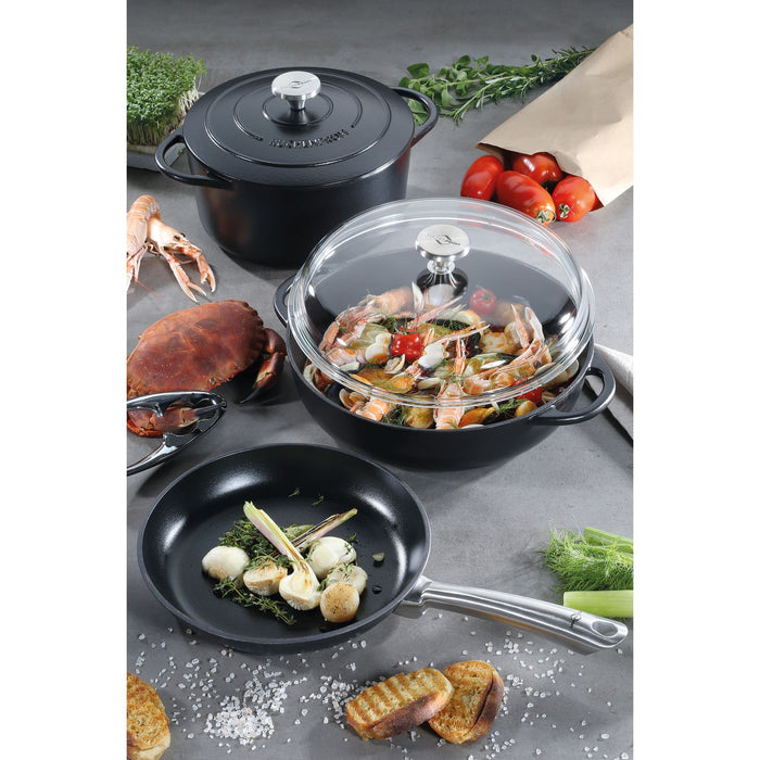 Küchenprofi Bratentopf oval, 33 cm classic black