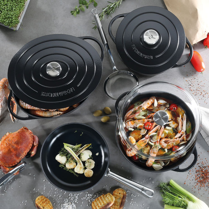 Küchenprofi Bratentopf oval, 33 cm classic black