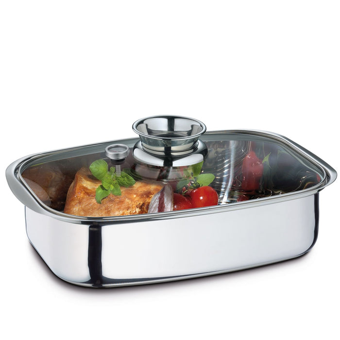 Küchenprofi Aromabräter/Dampfgarer Edelstahl, 36 cm