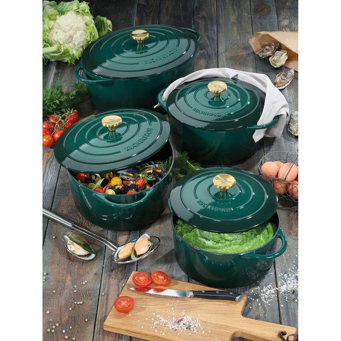 Küchenprofi Bratentopf rund, 24 cm racing green