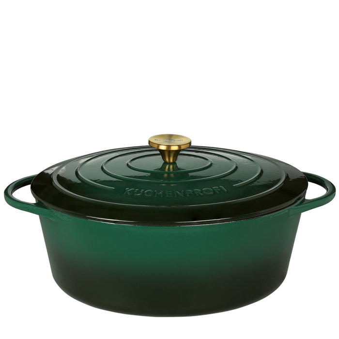 Küchenprofi Bratentopf oval, 33 cm racing green